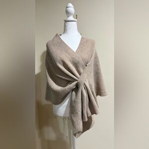 Chic Beige Women's Poncho